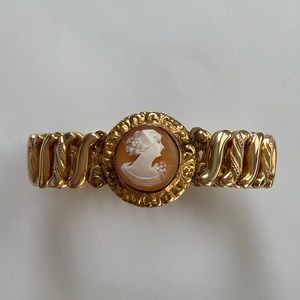 Antique Victorian Intaglio Cameo Stretch Bracelet